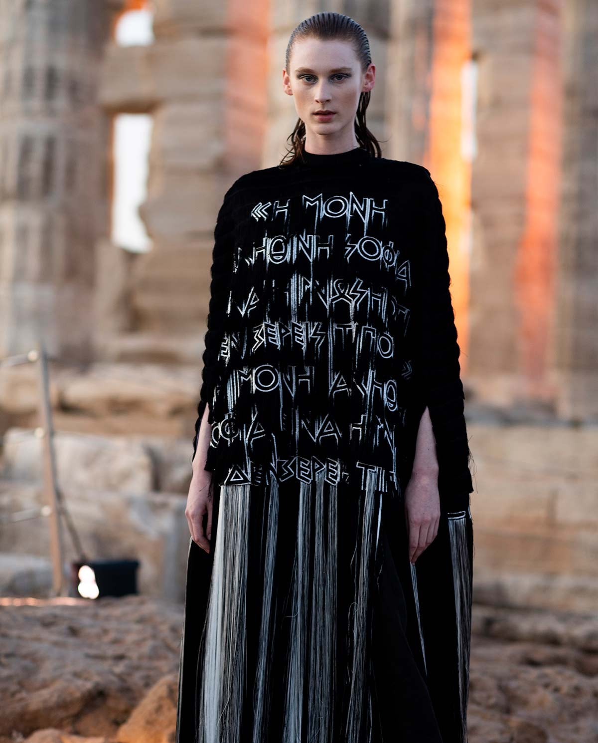 Mary Katrantzou SS20 show at Greece's Temple of Poseidon Mary Katrantzou SS20 show at Greece's Temple of Poseidon
