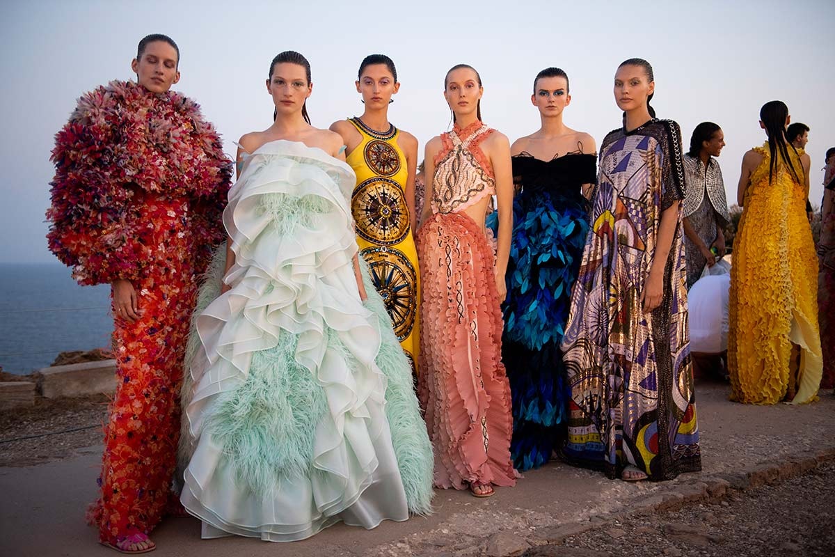 Mary Katrantzou SS20 show at Greece's Temple of Poseidon Mary Katrantzou SS20 show at Greece's Temple of Poseidon