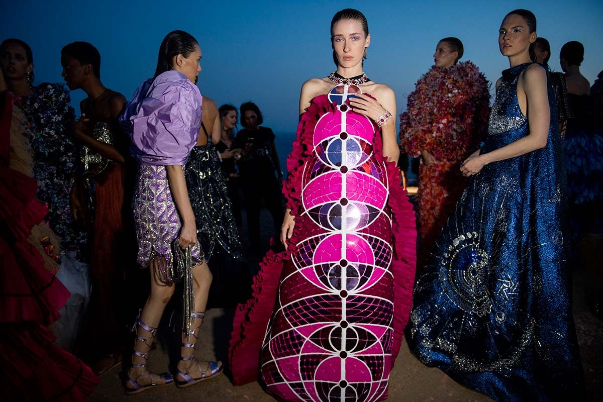 Mary Katrantzou SS20 show at Greece's Temple of Poseidon Mary Katrantzou SS20 show at Greece's Temple of Poseidon