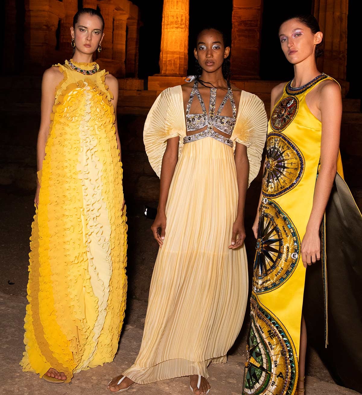 Mary Katrantzou SS20 show at Greece's Temple of Poseidon Mary Katrantzou SS20 show at Greece's Temple of Poseidon