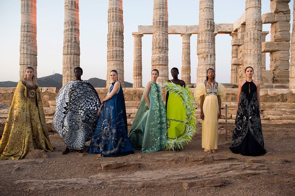 Mary Katrantzou SS20 show at Greece's Temple of Poseidon Mary Katrantzou SS20 show at Greece's Temple of Poseidon