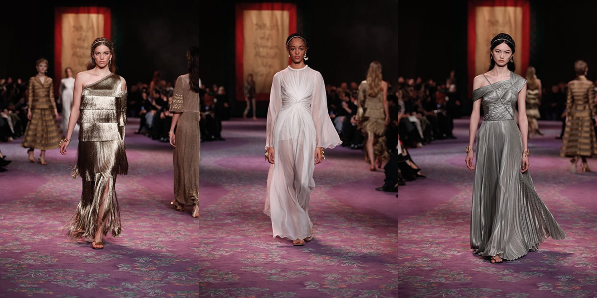 Dior channels its inner greek goddess in feminist driven couture show Dior channels its inner greek goddess in feminist driven couture show