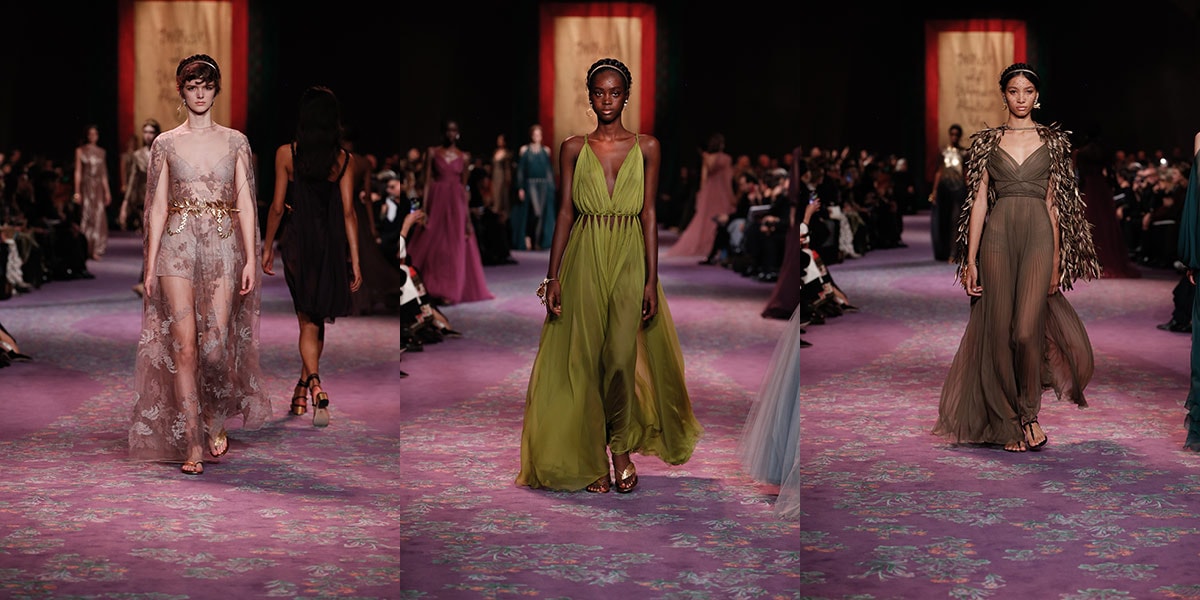 Dior channels its inner greek goddess in feminist driven couture show Dior channels its inner greek goddess in feminist driven couture show