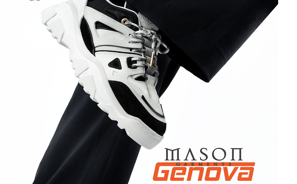 mason garments high top sneaker
